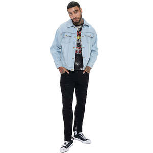 Veste en jean durable pour hommes vêtements décontractés d'hiver manteau boutonné élégant sur mesure vêtements essentiels de haute qualité - Product Image 6