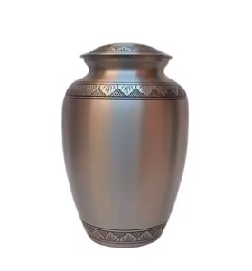 Hermosas urnas de metal, contenedores de cremación dignos de exhibición, artes indias, suministros funerarios hechos a mano, tarros conmemorativos, urnas de cremación - Product Image 5