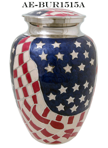 Bandiera americana in ottone ricordo elegante Design commemorativo per omaggio d'onore belle ceneri adulte ricordo per i propri cari bambino - Product Image 3