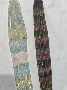 HARI OM CREATIONS - Cuentas Redondas de Turmalina Multicolor y Peridoto Natural Certificadas por IGI, Como se Muestra en la Imagen, para la Elaboración de Elegantes Collares - Product Image 2