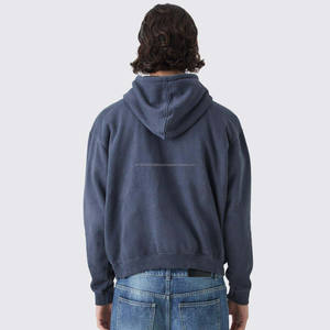 Sudaderas con Capucha Personalizadas para Hombre, Estilo Urbano, Hombros Caídos, Algodón Grueso, Sudadera con Capucha Vintage para Hombre - Product Image 2