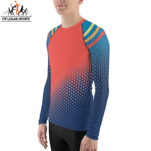 Ropa de artes marciales para hombre, protector de sarpullido de manga larga, corte holgado, FM LOGAN SPORTS, el mejor diseño, venta al por mayor - Product Image 4