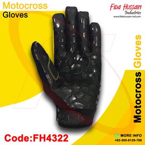 Gant de vélo protégé contre les articulations en cuir synthétique Gants de vélo pour motard Gants de motocross imprimés en silicone - Product Image 4