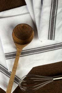 Set of 12 100% Cotton <b>Kitchen</b> Cleaning <b>Cloths</b> with Woven Square Stripe Pattern Home Use <b>Kitchen</b> Towels - Product Image 4