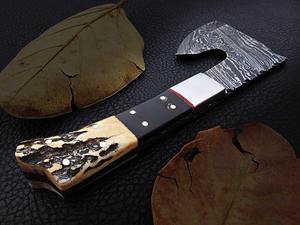 Industrial Grade Damascus Steel <b>Axe</b> DIY Carbon Steel Chopper with <b>Wood</b> Handle for Camping Outdoor Hunting <b>Cutting</b> - Product Image 4