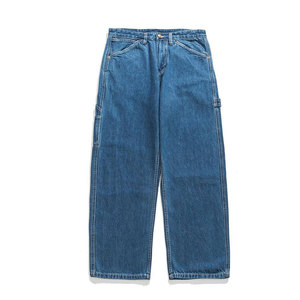 Hombres 100% Algodón 14 Oz Pantalones holgados Fabricante Oem Streetwear Hombres Pantalones vaqueros de pierna ancha Grande/100% Algodón Jeans - Product Image 2