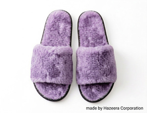 Raccoon <b>Fur</b> Soft for for <b>Men</b> and Women Solid Color Plush Open Toe Winter Indoor Sliders Custom Logo Handmade - Product Image 2
