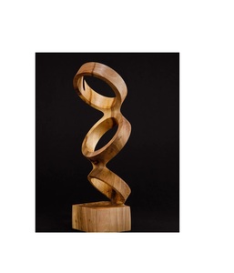 Escultura decorativa de madera hecha a mano para la exhibición de la estantería del hogar que agrega el tema del patrimonio cultural con el trabajo tallado antiguo - Product Image 3