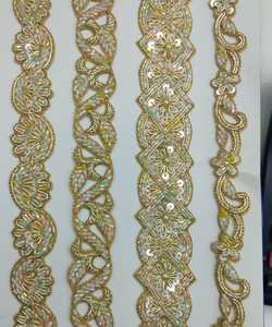 Handmade Embroidered Custom <b>Silk</b> <b>Ribbon</b> Various Embroidery Materials Multi Coloured Options Sequins Embroidery Eco-Friendly 1.5 - Product Image 4