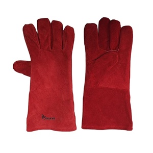 Guantes de Seguridad de Cuero Resistentes para Soldadura, Guantes de Trabajo Industriales Resistentes al Calor con Puño Corto para Protección de Manos - Product Image 5