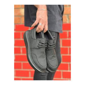 Zapatos informales con cordones para hombre, zapatos de tacón bajo y planos, carbón ecológico, talla 44 para uso diario - Product Image 1