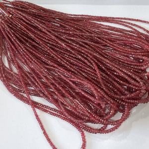 Piedra de espinela roja Natural de 2mm, 3mm y 4mm, cuentas Rondelle facetadas, cadena de piedras preciosas sueltas, semipreciosas, nuevo proveedor AAA, parte superior Real - Product Image 6