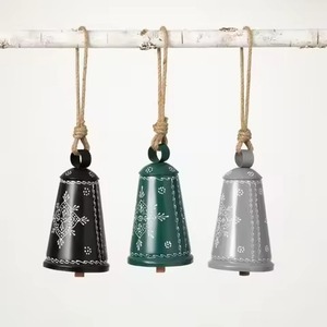 Campana de Metal de Navidad, decoración colgante para el hogar, jardín, puerta de pared, estilo Vintage, adorno festivo, aspecto rústico de vacaciones - Product Image 6