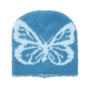 Bonnet de ski chaud d'hiver en mohair tricoté avec un design jacquard papillon Logo personnalisé Bonnet coloré pour hommes femmes Vente en gros - Product Image 3