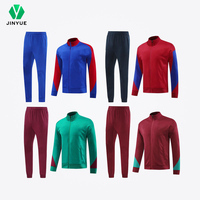 Conjunto de chándal de fútbol para jugador, camiseta de entrenamiento de manga larga con media cremallera, camisetas de fútbol de calidad tailandesa, chaquetas y ropa de abrigo