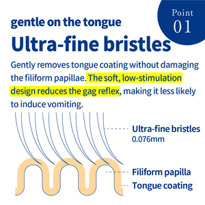 Cepillo de Lengua Extra Suave DentalCheck, Hecho en Japón, Nailon Antibacteriano, Menos Reflejo de Asfixia, Tamaño Regular, Cuidado Bucal, Recomendado por Dentistas - Product Image 3