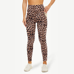 Custom Printed Leopard Workout Pocket <b>Leggings</b> for Women High Waist Durable Butter Soft Gym Yoga Tights Solid <b>Pattern</b> Pants - Product Image 3