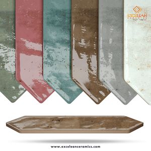 Luxury Modern Design 7.5x30 cm Glazed Ceramic Subway Wall Tile for Bathroom & Kitchen Glossy Wave Surface From Indian Factory - Product Image 2