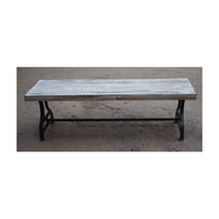 Table et banc de salle à manger en fer et bois massif, écologiques, personnalisables, durables, pour la décoration intérieure et murale, vente en gros, OEM industriel, direct usine