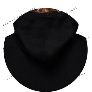 เสื้อกันหนาวมีฮู้ดสำหรับผู้ชายโอเวอร์ไซส์โอเวอร์ไซส์งานเย็บปะตามสั่ง - Product Image 5