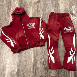 Custom <b>Men</b> Regular Fit Full-Length Polyester Cotton Hooded Streetwear Tracksuit Plus Size Breathable Windproof <b>2</b> <b>Piece</b> Winter - Product Image 6