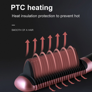 PTC Fast Heating Hair Straightener <b>Brush</b> 6 Temperature Settings Anti-Scald Hair Styling Tool for Frizz Free <b>Smooth</b> Hair - Product Image 3
