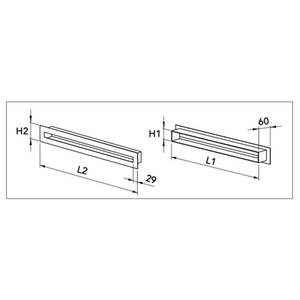 Diffusore Lineare Tecnosystemi con 1 Fessura e Serranda, Alluminio Anodizzato L.800 PWC300010, Griglia e Cornice - Product Image 4