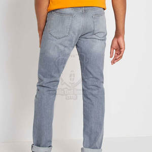 Pantalons en jean pour hommes respirants de haute qualité, bouton, design personnalisable, 100% coton, vente en gros disponible, plusieurs couleurs et tailles - Product Image 3