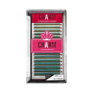 Extensiones de pestañas CharmLash, venta al por mayor, extensiones de pestañas J Curl, bandejas de pestañas de volumen ruso, llamativas, varios tonos, glamorosas - Product Image 1