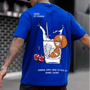 Camisetas de Hombre Extra Grandes con Hombros Caídos, Estampadas con Gráficos Personalizados, 100% Algodón, 280 Gsm, Venta Directa de Fábrica, la Mejor Calidad - Product Image 1