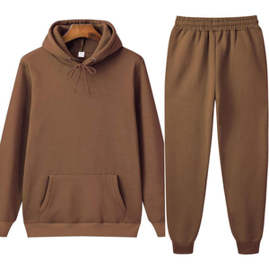 Conjunto Deportivo de 2 Piezas para Mujer, 100% Algodón, con Capucha y Logotipo Personalizado Estampado en la Parte Delantera, para Invierno - Product Image 3