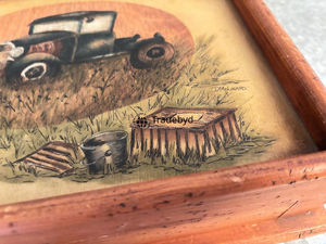 Tradebyd Elegant <b>Wooden</b> Box Hand Painted Folk Art Vintage Style Decorative <b>Chest</b> for Rustic Home Decoration - Product Image 6