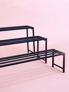 Taille personnalisée intérieur et extérieur métal noir jardinière ensemble élégant support pot de fleur pour la maison jardin décor - Product Image 2