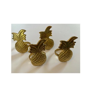 Anillo de servilleta de latón hecho a mano, soporte de anillo de servilleta de oro de latón para mesa de comedor de fiesta de boda, nuevo - Product Image 1