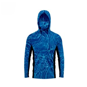 OEM ODM Performance Long Sleeve <b>Fishing</b> Hoodie With <b>Mask</b> Custom Printed Sublimation UV Protection Shirt Hoodies - Product Image 6