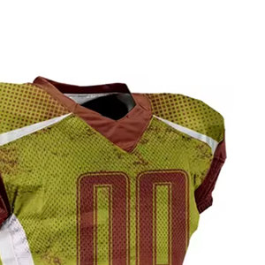 Uniforme de football américain à bas prix, fabriqué en 100 % polyester, faible MOQ - Product Image 6