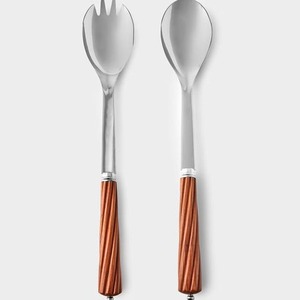 Ustensiles à salade en acier inoxydable double poli avec poignée sans couture pour un service confortable et efficace - Product Image 2