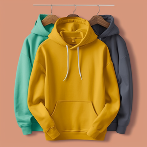 Sudadera con capucha lavada con logotipo personalizado para hombre, 100% algodón, de gran tamaño, con hombros caídos, dobladillo crudo, sudadera recortada, ropa de calle, sudaderas con capucha para hombre - Product Image 1