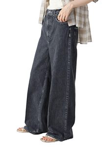 TONGYANG Jeans de hombre elásticos, rectos, estilo motero, con bordado y estampado animal, desgastados, con agujeros y cintas, de corte ajustado, de mezclilla, con efecto rasgado - Product Image 2