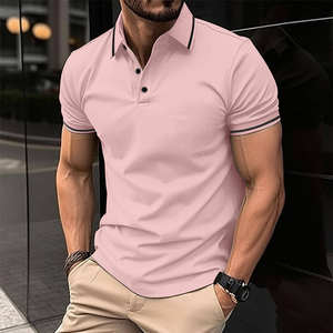 Nuevo verano deportes Casual POLO camisa nueva solapa de manga corta de secado rápido tejido de punto botón decoración XL tamaño sólido impreso hombres - Product Image 4