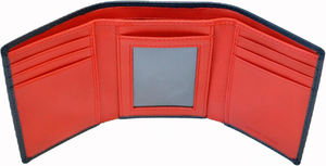 กระเป๋าสตางค์หนังแท้พับสามทบคุณภาพสูงออกแบบมาสำหรับผู้ชายมาใหม่ปรับแต่งได้ด้วยช่องเสียบการ์ดหลายช่อง - Product Image 2