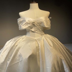 Robe de mariée à épaules dénudées, manches courtes, élégante, Maxi, pour femmes, 1001 - Product Image 5