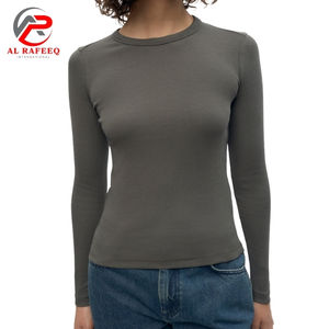 Venta al por mayor camisetas de manga larga de impresión personalizada deportes Camiseta de manga larga en blanco de alta calidad Camiseta de manga larga para las mujeres - Product Image 1