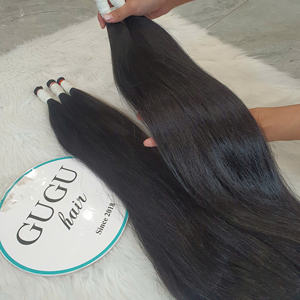 Accessoires de cheveux humains de couleur noire en gros mélangés cheveux humains vierges bruts non transformés en vrac pour femmes noires - Product Image 1