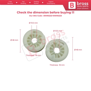 BWR5222+BWR5223 Window Regulator Repair <b>Cable</b> Roll Gear Reel Wheel Pulley Front Left Right Door for Elantra MK4 <b>HD</b> Sonata MK5 NF - Product Image 5