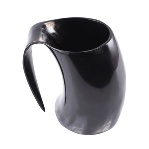 Premium Handcrafted Norse Viking Horn Beer <b>Mug</b> for Parties, Rustic Medieval Style Drinking Tankard for Bars & Restaurants - Product Image 6