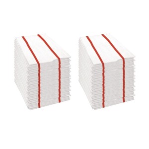 Papel absorbente Boardwalk de 1 capa, 12 pulgadas X 21 Pulgadas Toallitas antimicrobianas de tela no tejida para servicio de alimentos, rojas/blancas (150/caja) - Product Image 3