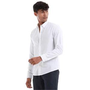 Chemise décontractée pour homme en coton, coupe classique, col ouvert, 100% coton tricoté respirant, ODM - Product Image 6