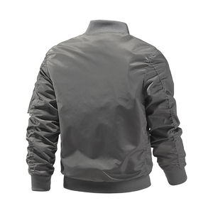 Chaqueta cortavientos con cremallera impermeable personalizada, chaqueta deportiva con manga estampada y puños ajustables de nailon y poliéster para hombre - Product Image 3