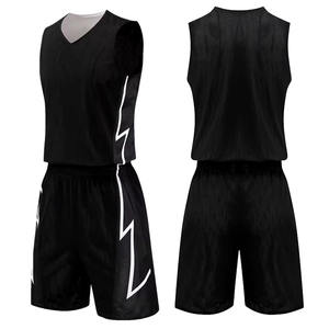 Tissu polyester personnalisé bon marché, ensemble d'uniformes de basket-ball pour garçons, maillot de basket-ball pour enfants, ensemble unisexe de basket-ball respirant d'été - Product Image 6